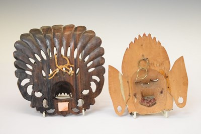 Lot 504 - Three South East Asian carved masks