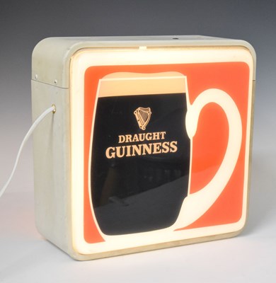 Lot 354 - Advertising - Draught Guinness electric light box