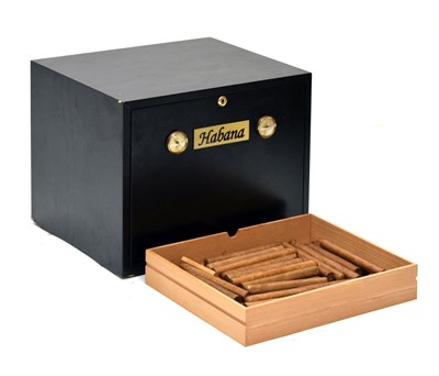 Lot 684 - Adorini Humidor Habana with a collection of approximately 40 loose cigars