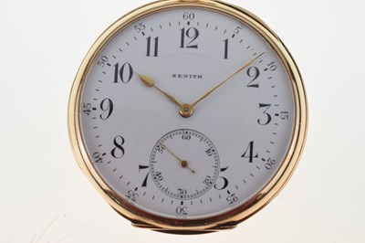 Lot 91 - Zenith - An open-faced pocket watch