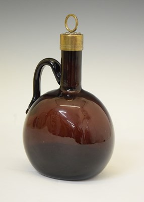 Lot 458 - 19th Century amethyst glass carafe or decanter jug