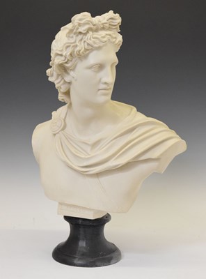 Lot 317 - Resin bust of Apollo Belvedere