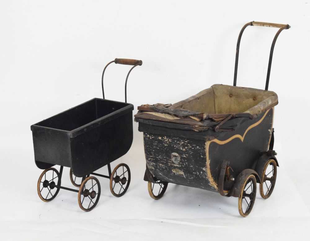 Lot 403 - Two 20th century dolls prams