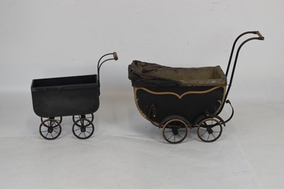 Lot 403 - Two 20th century dolls prams