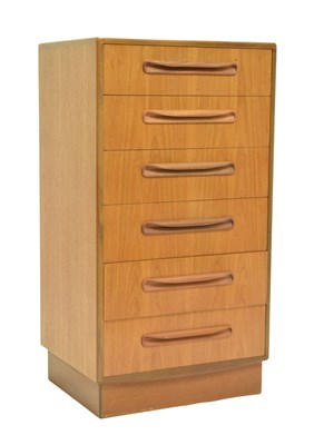 Lot 581 - G-Plan teak chest of six graduated drawers