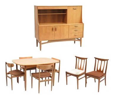 Lot 582 - G-Plan Teak Dining Table, six chairs, together with a G-Plan sideboard/unit