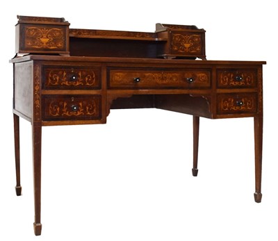 Lot 502 - Inlaid Edwardian desk