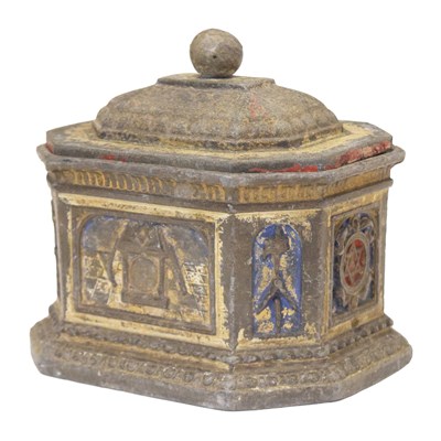 Lot 333 - Masonic Interest - Octagonal lead tobacco box