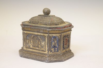 Lot 333 - Masonic Interest - Octagonal lead tobacco box