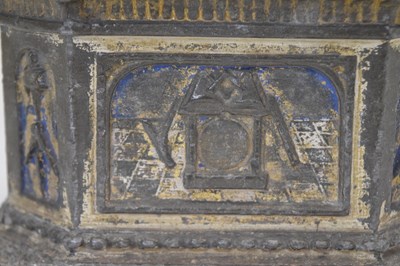 Lot 333 - Masonic Interest - Octagonal lead tobacco box