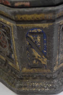 Lot 333 - Masonic Interest - Octagonal lead tobacco box
