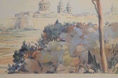 Lot 570 - Joseph Galea (1904-1985) - Two watercolours of Malta
