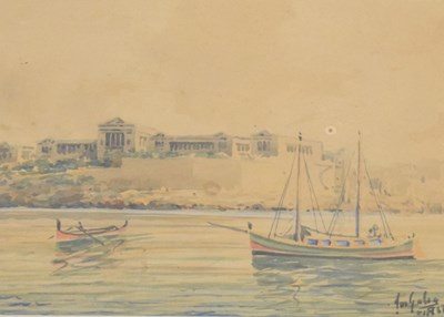 Lot 570 - Joseph Galea (1904-1985) - Two watercolours of Malta