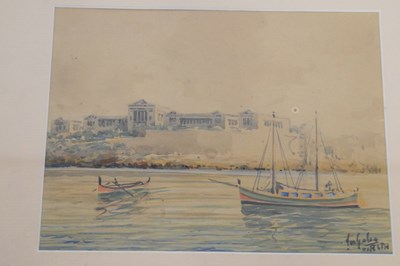 Lot 570 - Joseph Galea (1904-1985) - Two watercolours of Malta