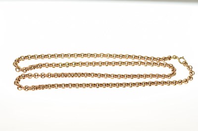 Lot 119 - 9ct gold belcher link necklace