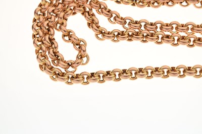 Lot 119 - 9ct gold belcher link necklace