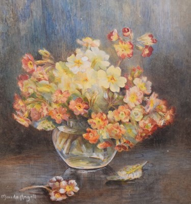 Lot 403 - Maude Angell - Watercolour - still life of flowers