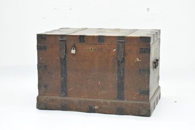 Lot 635 - Iron bound silver chest