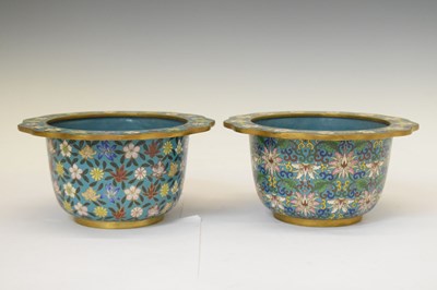 Lot 503 - Two Chinese cloisonne enamel jardinieres