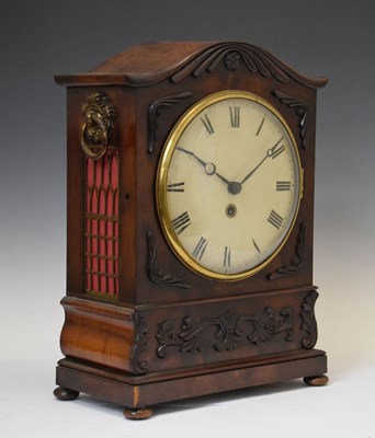 Lot 641 - Mid 19th Century mahogany single fusee bracket clock