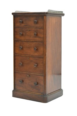 Lot 708 - Victorian mahogany Wellington chest by Holland and Sons