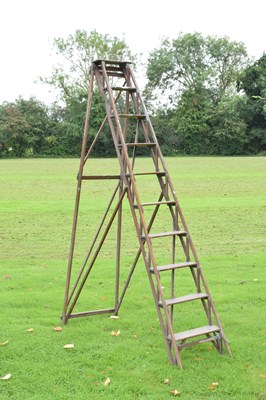 Lot 638 - Vintage wooden step ladder