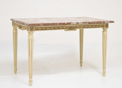 Lot 593 - Occasional table with marble top