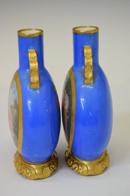 Lot 413 - Pair of miniature moon flasks