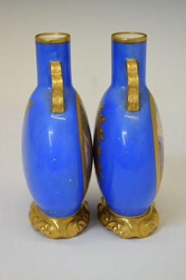 Lot 413 - Pair of miniature moon flasks