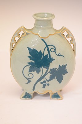 Lot 441 - Moon flask, painted in the manner of Kate Greenaway, etc.