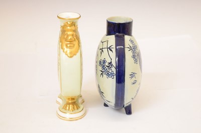 Lot 441 - Moon flask, painted in the manner of Kate Greenaway, etc.