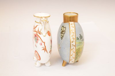 Lot 441 - Moon flask, painted in the manner of Kate Greenaway, etc.