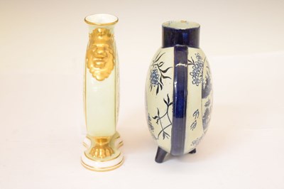 Lot 441 - Moon flask, painted in the manner of Kate Greenaway, etc.