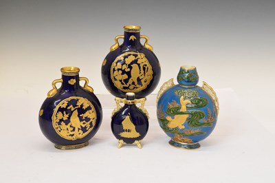 Lot 448 - Pair of late 19th Century moon flasks, etc.