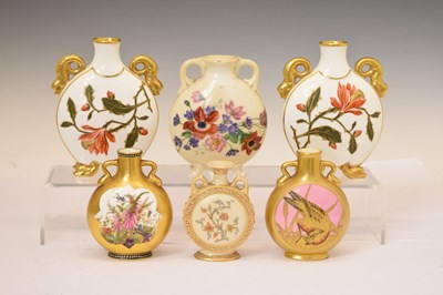 Lot 449 - Pair of late 19th Century porcelain moon flasks, etc.