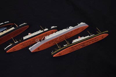 Lot 305 - Group of model ocean liners/ cruise ships