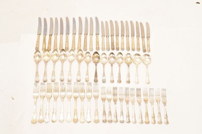 Lot 716 - Quantity of Kings pattern silver plated cutlery