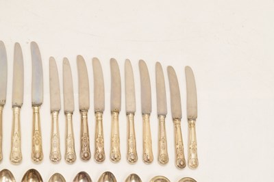 Lot 716 - Quantity of Kings pattern silver plated cutlery