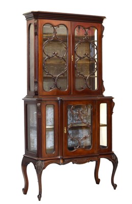 Lot 626 - Edwardian mahogany display cabinet on stand