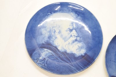 Lot 460 - Pair of Delft portrait plates