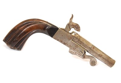 Lot 368 - Spanish 12mm single barrel pinfire pocket pistol