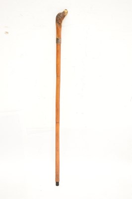 Lot 369 - Sword stick with 69cm incurved triangular section tapering blade