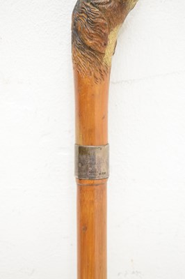 Lot 369 - Sword stick with 69cm incurved triangular section tapering blade