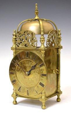 Lot 584 - Brass lantern-style clock, Thomas Mudge