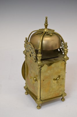 Lot 584 - Brass lantern-style clock, Thomas Mudge