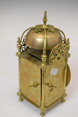 Lot 584 - Brass lantern-style clock, Thomas Mudge