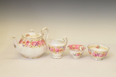 Lot 473 - Royal Albert 'Serena' pattern six person tea set