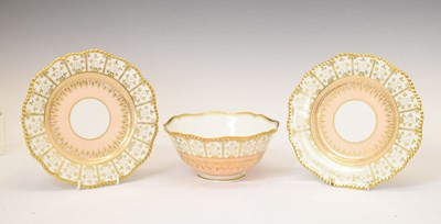 Lot 440 - Flight, Barr & Barr (attr.) slop bowl and two plates