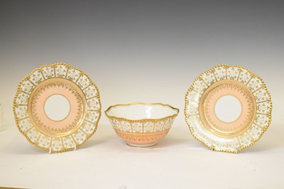 Lot 440 - Flight, Barr & Barr (attr.) slop bowl and two plates