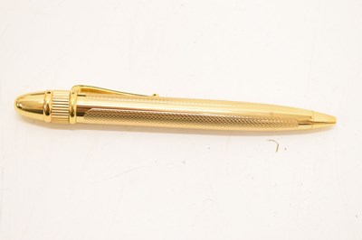 Lot 162 - Rolex - Gilt metal retractable ballpoint pen, pair of dealers gloved and tote bag